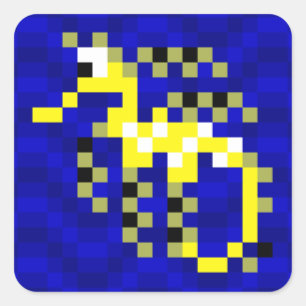 Sticker Carré Feuille feuillue d'autocollant de Seadragon de