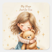 Sticker Carré Feuille papier (Devant)