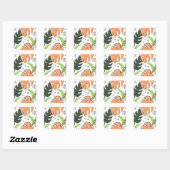Sticker Carré feuille tropical (Feuille)