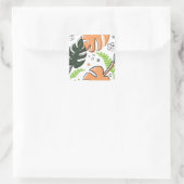 Sticker Carré feuille tropical (Sac)