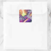 Sticker Carré Feuilles d'automne à Lilac (Sac)