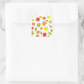 Sticker Carré Feuilles d'automne colorées (Sac)