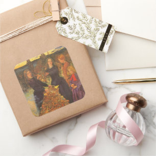 Sticker Carré Feuilles d'automne de Sir John Everett Millais