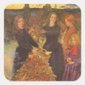 Sticker Carré Feuilles d'automne de Sir John Everett Millais (Devant)