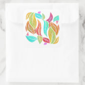 Sticker Carré Feuilles d'automne motif (Sac)