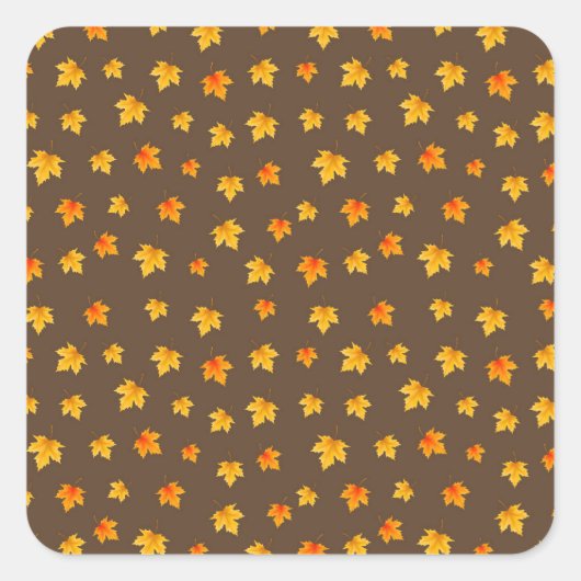 Sticker Carré Feuilles de l'érable automne (Devant)