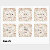 Sticker Carré Feuilles secs Boho et Mariage de fleurs (Feuille)