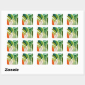 Sticker Carré Feuilles tropicaux (Feuille)