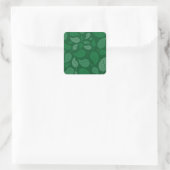 Sticker Carré Feuilles verts (Sac)
