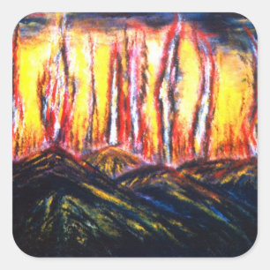 Sticker Carré Feux de fourrage