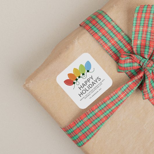 Sticker Carré Feux graphiques modernes Noël