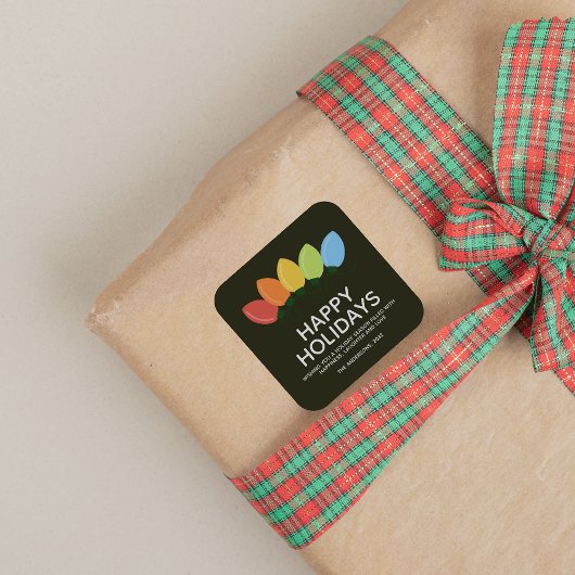 Sticker Carré Feux graphiques modernes Noël