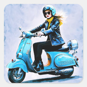 Sticker Carré "Fiamma" "Corsa Elegante" - Élégante balade