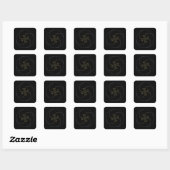 Sticker Carré Fibonacci Spiral Golden Ratio Géométrie (Feuille)