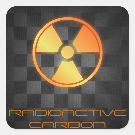 Sticker Carré fibre de carbone radioactive (Devant)