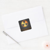 Sticker Carré fibre de carbone radioactive (Enveloppe)