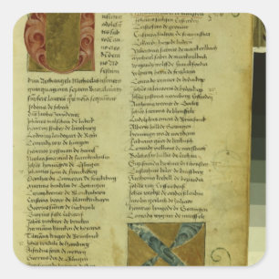 Sticker Carré Fiche d'inscription de Martin Luther