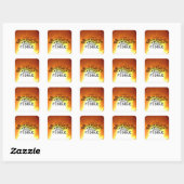 Sticker Carré Fiddle (Feuille)