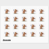 Sticker Carré fiddler capybara (Feuille)