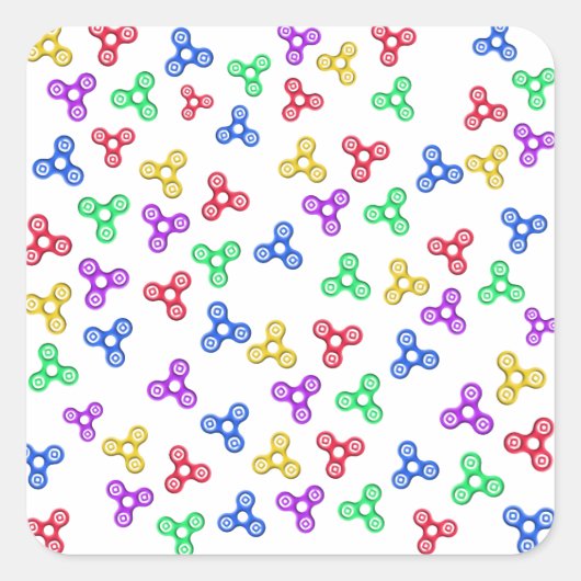 Sticker Carré Fidget Spinners (Devant)