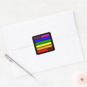 Sticker Carré FIER ALLY FLAG LGBT Pride Mois LGBTQ Rainbow (Enveloppe)
