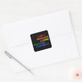 Sticker Carré FIER Bright Black (Enveloppe)