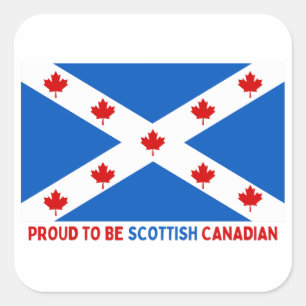 STICKER CARRÉ FIER D'ÊTRE CANADIEN ÉCOSSE !