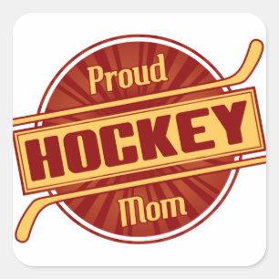 Sticker Carré Fier maman de hockey