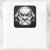 Sticker Carré "Fierce Old Woman"  (Sac)
