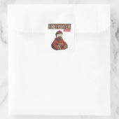 Sticker Carré Fière escouade de pompiers (Sac)