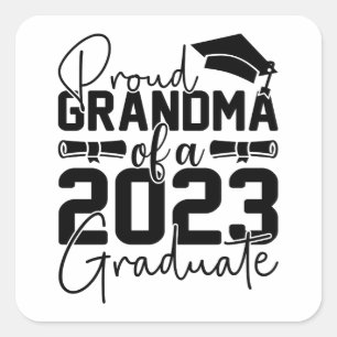 Sticker Carré Fière Grand-Mère Du Diplômé 2023