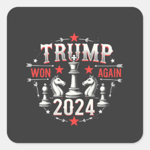 Sticker Carré Fière Maga Trump a gagné encore Jour d'inauguratio