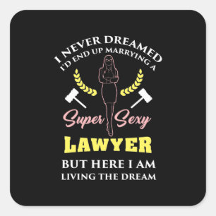 Sticker Carré Fière Super Avocate Lady