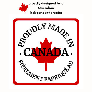 Sticker Carré Fièrement fabriqué au Canada/Fabriqué au Canada En