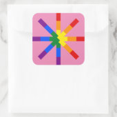 Sticker Carré Fierté arc-en-ciel (Sac)