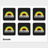 Sticker Carré Fierté aromantique (Feuille)
