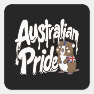 STICKER CARRÉ FIERTÉ AUSTRALIENNE