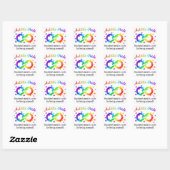 Sticker Carré Fierté autistique (Feuille)