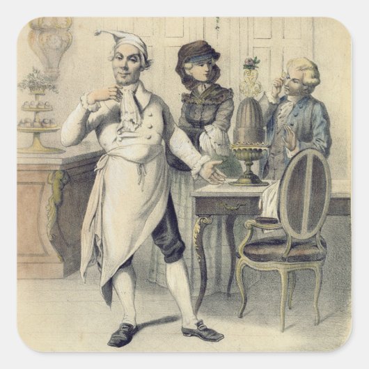 Sticker Carré Fierté dans la Cuisine, d'une série d'empreintes d (Devant)