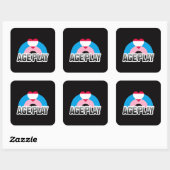Sticker Carré Fierté de jeu d'âge (Feuille)