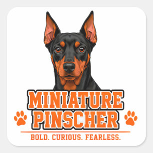 Sticker Carré 🐾 Fierté de la famille du propriétaire de Pinsche