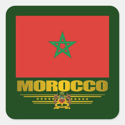 Sticker Carré "Fierté marocaine" (Devant)