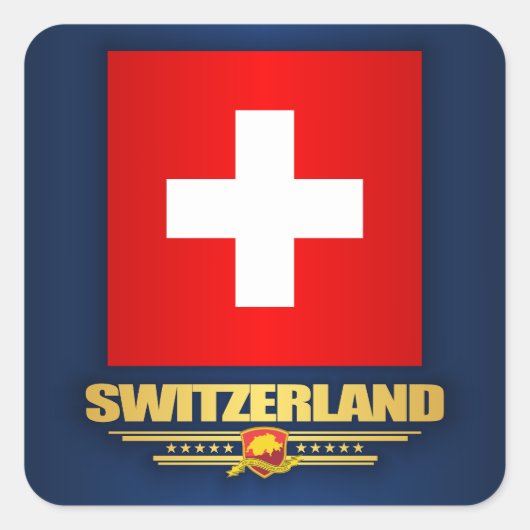 Sticker Carré "fierté suisse" (Devant)