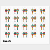 Sticker Carré Fiesta Cute Maracas mexicaine (Feuille)