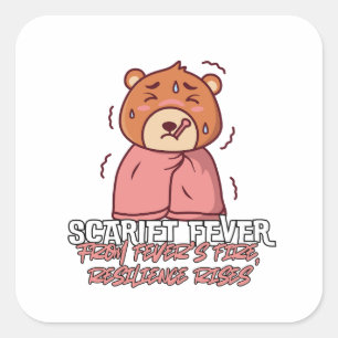 Sticker Carré Fièvre d'araignée - Du feu de la fièvre, la résili