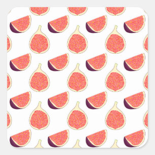 Sticker Carré Fig mauve : motif coloré