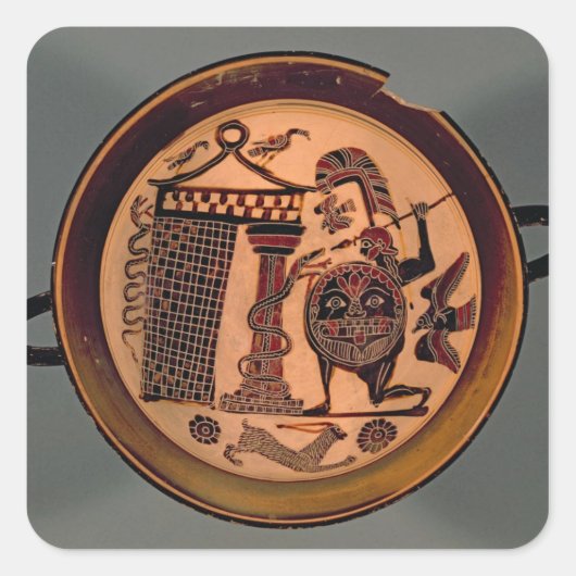 Sticker Carré Figure noire de Laconian (Devant)