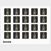 Sticker Carré Figure royale permanente (Feuille)
