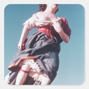 Sticker Carré Figurehead du voilier inconnu