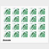 Sticker Carré Fil vert filé (Feuille)